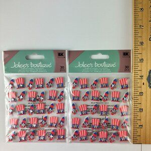 Jolee's Boutique Patriotic 3D Stickers - 60 Pcs - Hats & Rockets